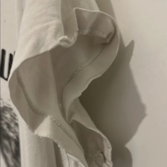 MadeWorn vintage David Bowie white tee size small w/ glitter effect in middle - Picture 9 of 13